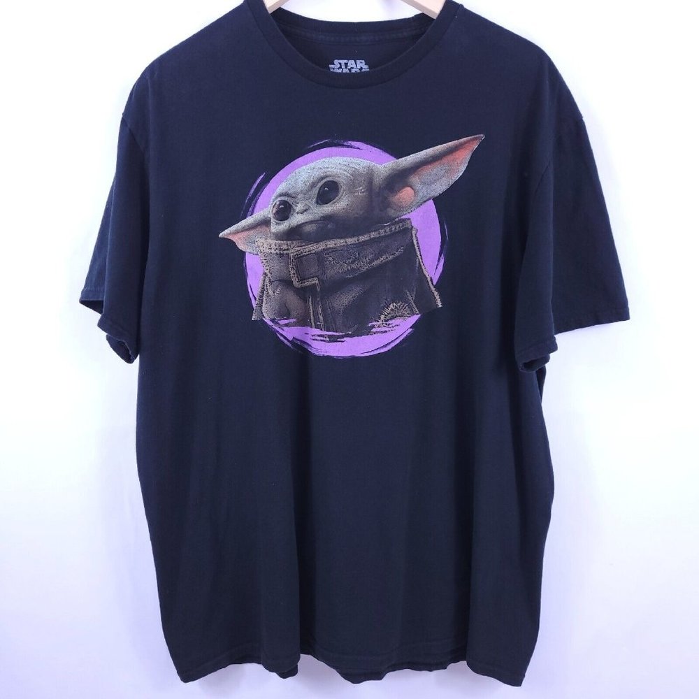 Star Wars Mandalorian The Child Mens Black T-Shirt - Fifth Sun, Size XL